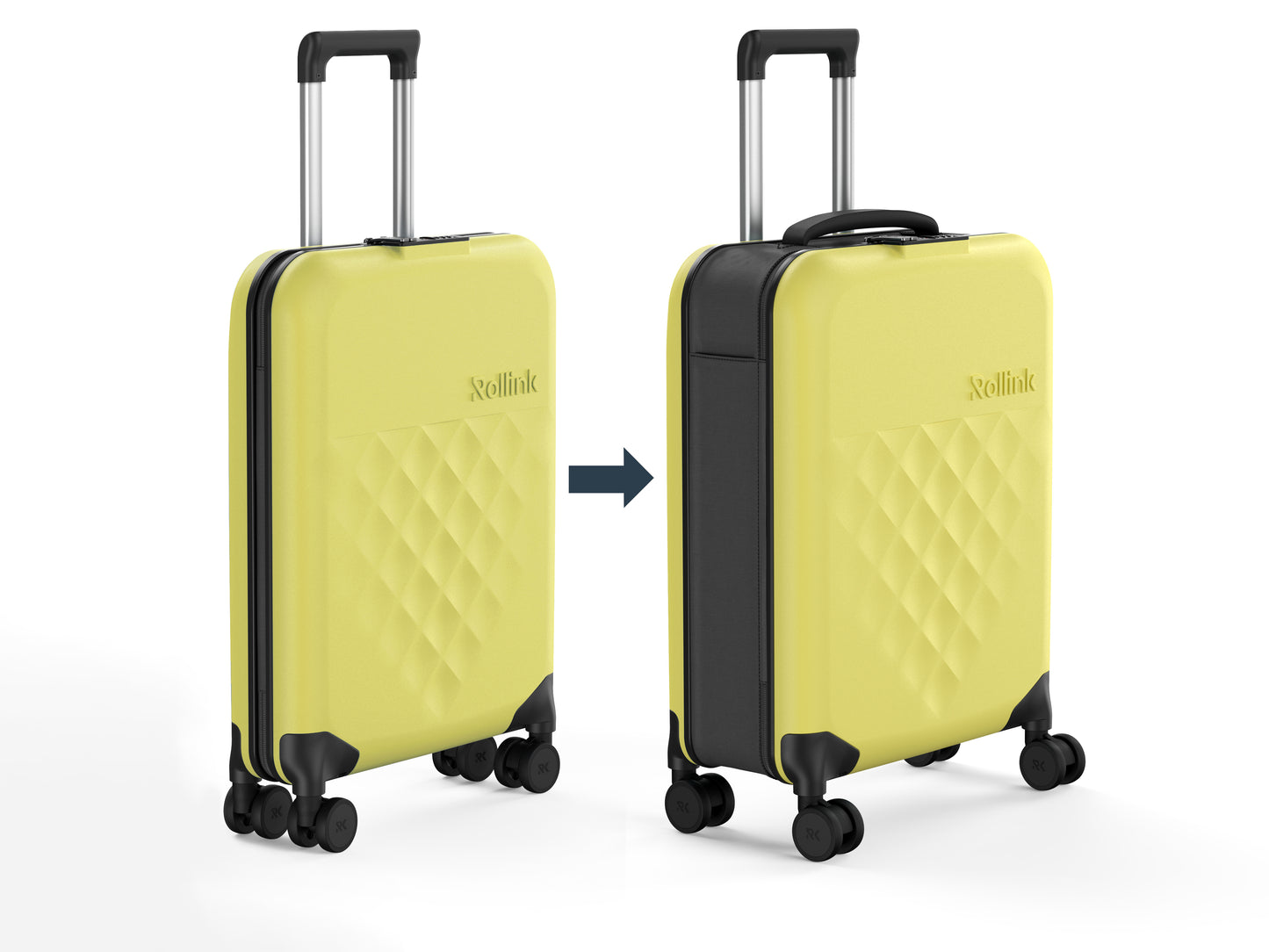 Rollink Flex 360° Spinner Collapsible Suitcase - 21"