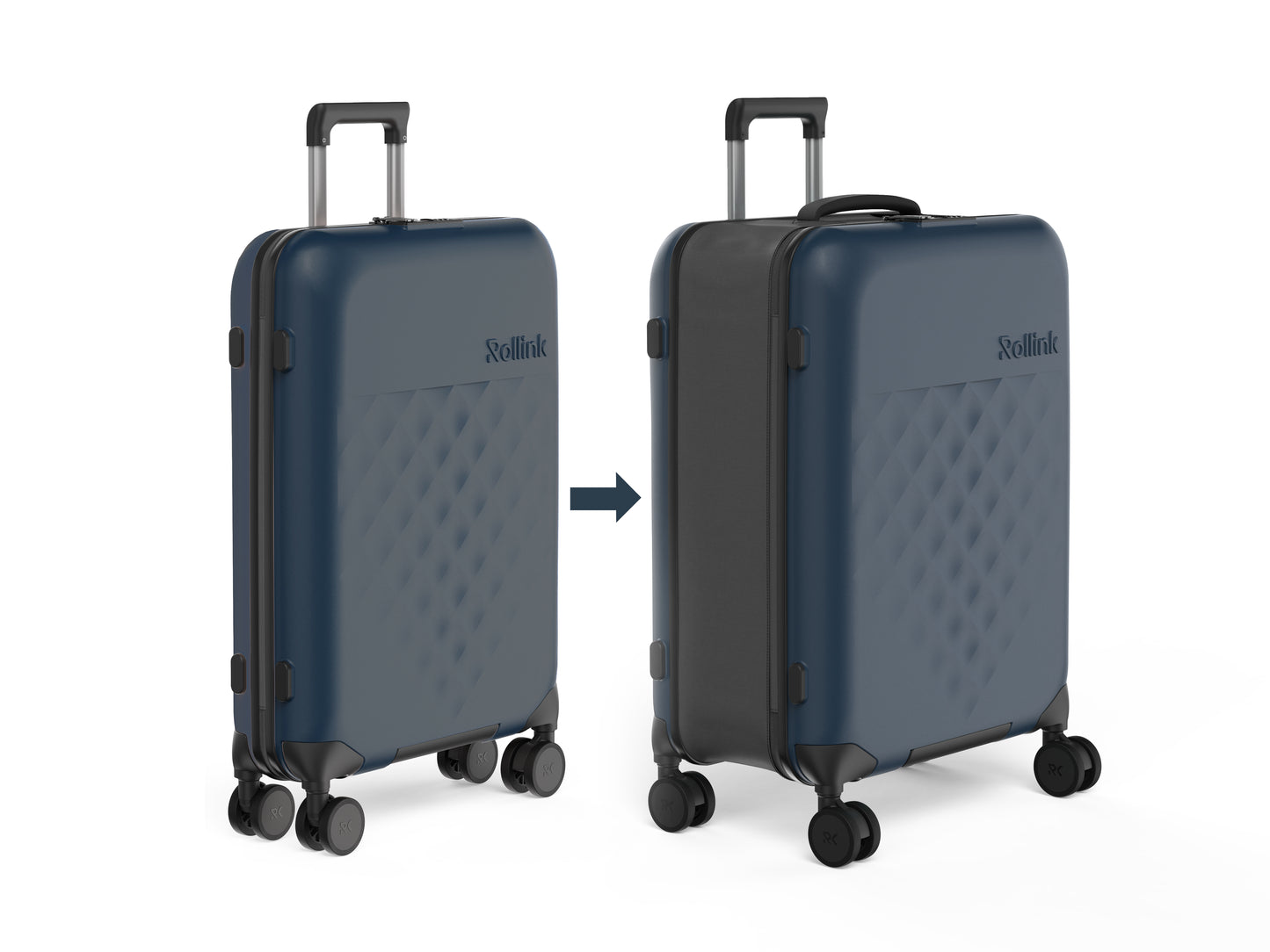 Rollink Flex 360° Spinner Collapsible Suitcase - 26"
